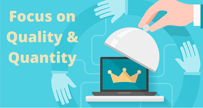 A waiter's hand pulling the cover off to a laptop with a crown.